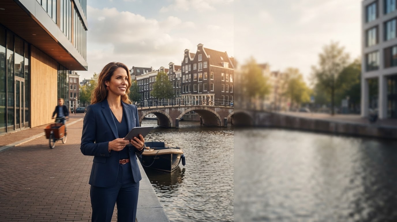Ananos Capital abstracte visualisatie van datastromen in zwart-wit